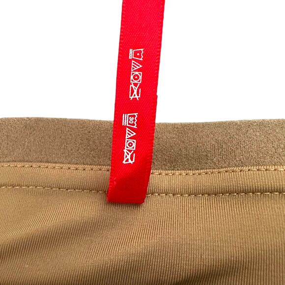 Spanx Women's High Waist Faux Suede Size Leggings S Taupe Camel Brown Microfiber - Picture 8 of 12